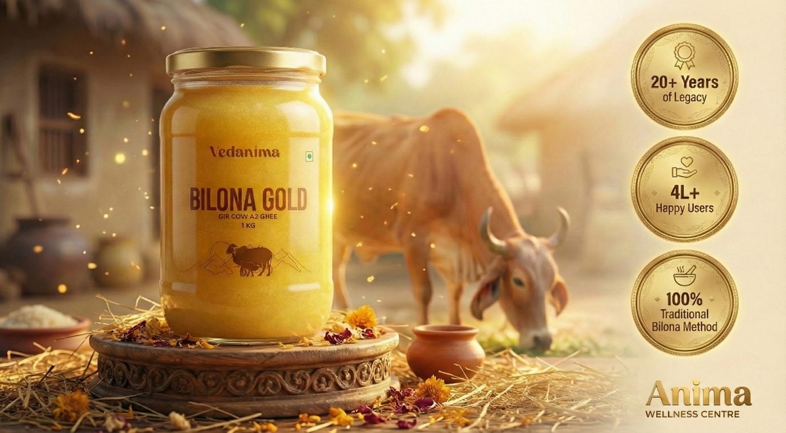 Bilona Gold Desi Gir Cow Ghee 1 kg