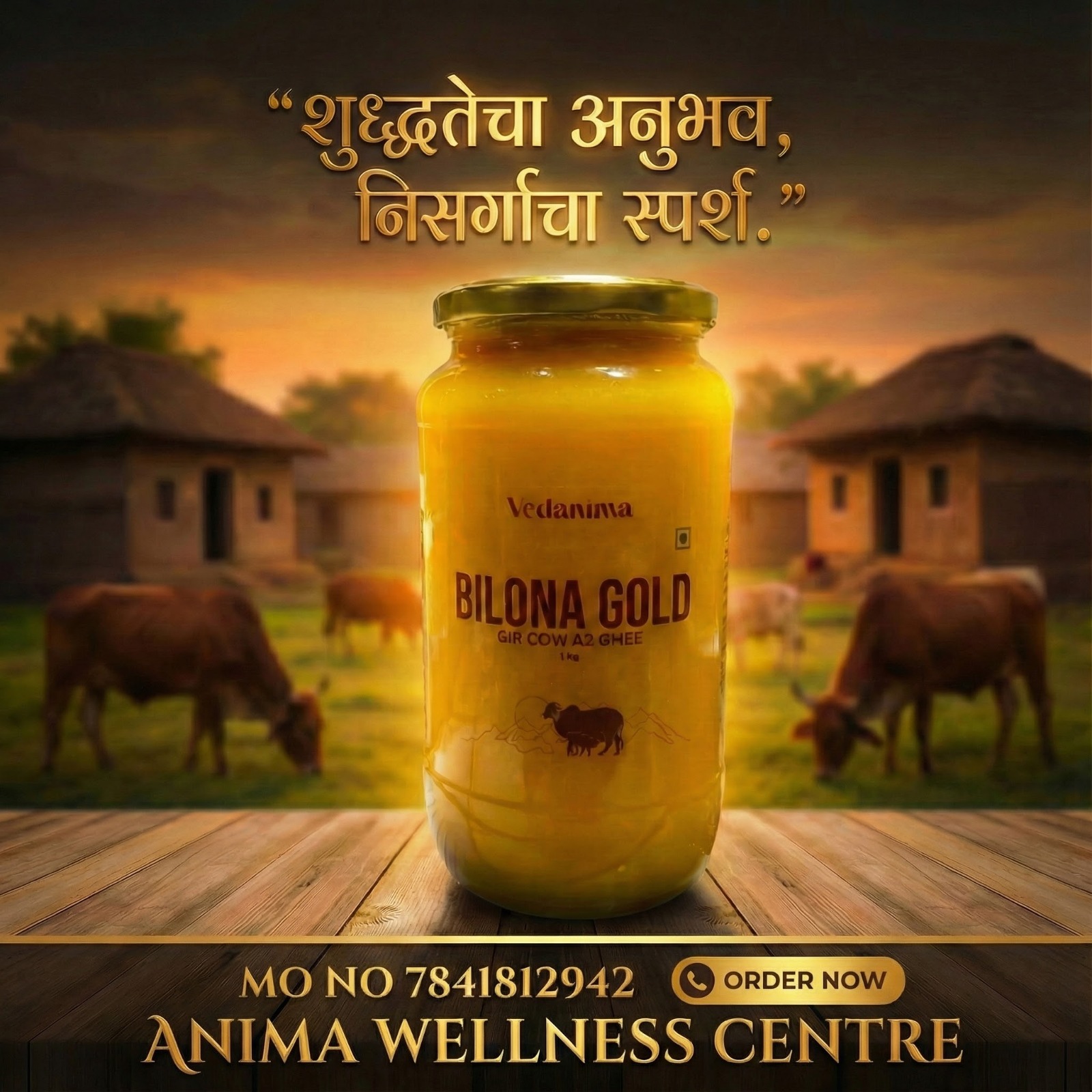 Bilona Gold Desi Gir Cow Ghee 1 kg